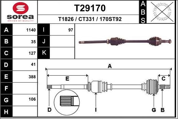 EAI T29170 - Sürücü mili furqanavto.az