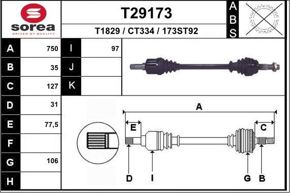 EAI T29173 - Sürücü mili furqanavto.az