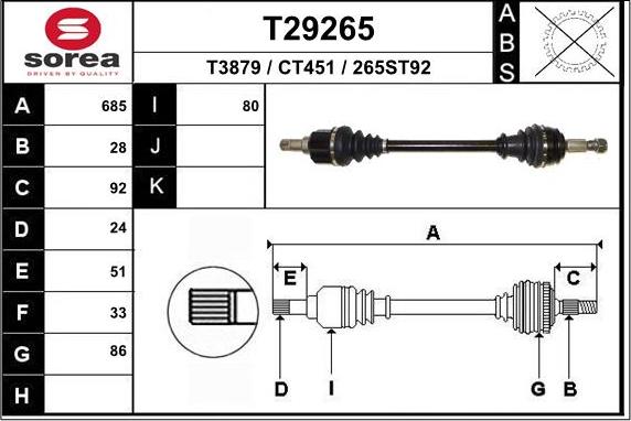 EAI T29265 - Sürücü mili furqanavto.az