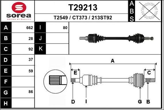 EAI T29213 - Sürücü mili furqanavto.az