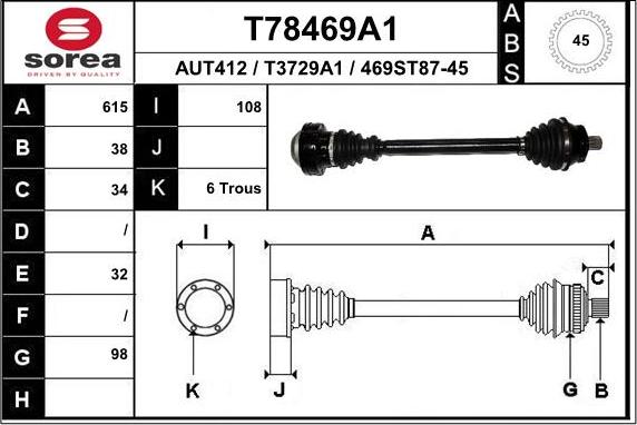 EAI T78469A1 - Sürücü mili furqanavto.az