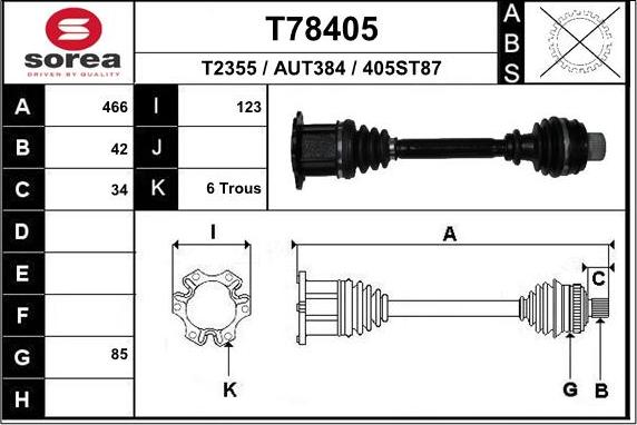 EAI T78405 - Sürücü mili furqanavto.az