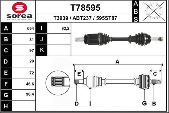 EAI T78595 - Sürücü mili furqanavto.az