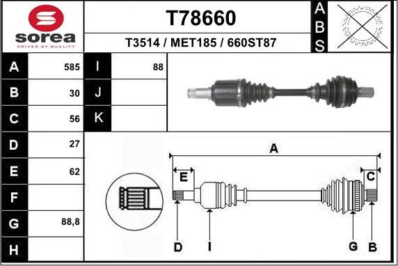 EAI T78660 - Sürücü mili furqanavto.az