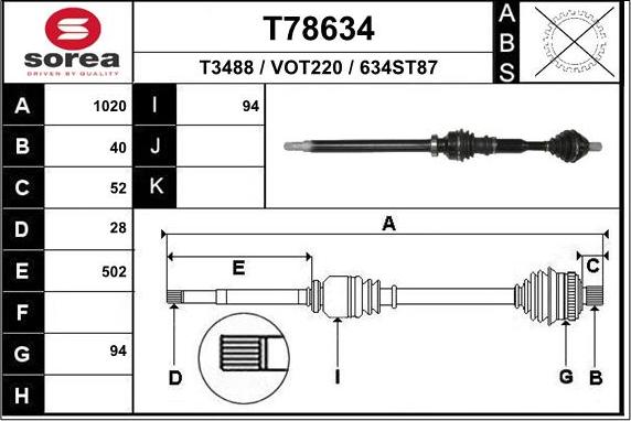 EAI T78634 - Sürücü mili furqanavto.az