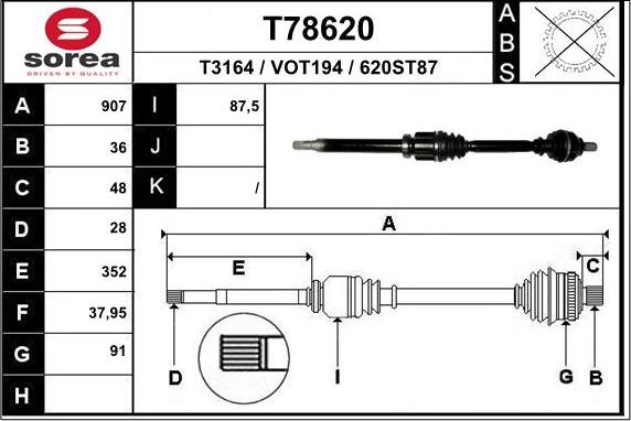 EAI T78620 - Sürücü mili furqanavto.az