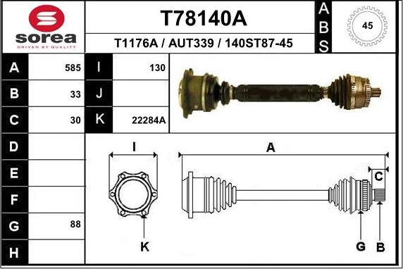 EAI T78140A - Sürücü mili furqanavto.az