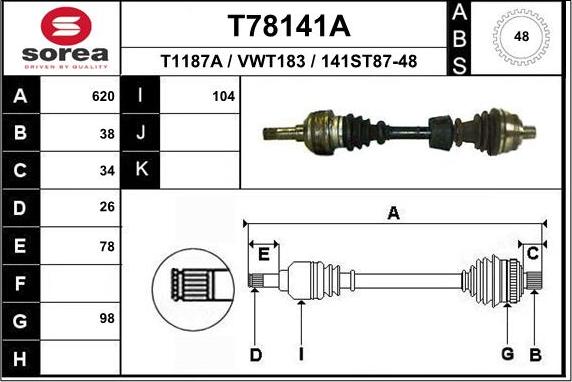 EAI T78141A - Sürücü mili furqanavto.az