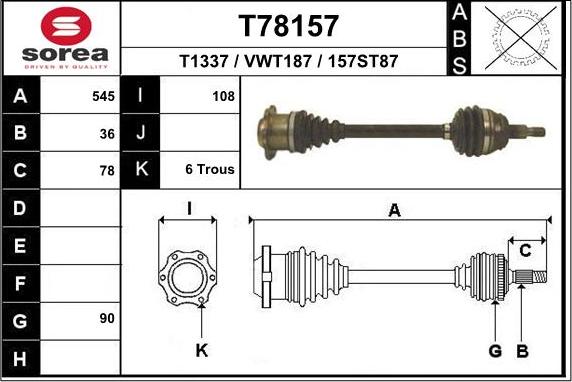 EAI T78157 - Sürücü mili furqanavto.az