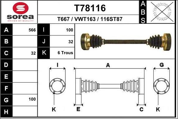 EAI T78116 - Sürücü mili furqanavto.az