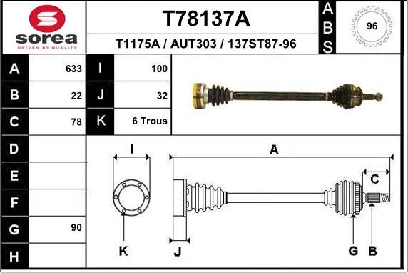 EAI T78137A - Sürücü mili furqanavto.az