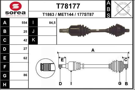 EAI T78177 - Sürücü mili furqanavto.az