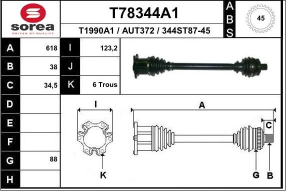 EAI T78344A1 - Sürücü mili furqanavto.az