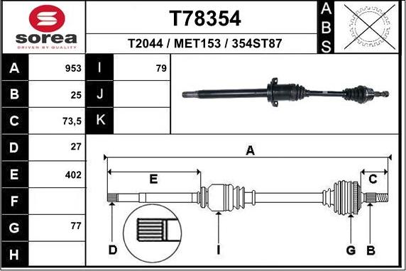 EAI T78354 - Sürücü mili furqanavto.az