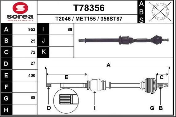 EAI T78356 - Sürücü mili furqanavto.az