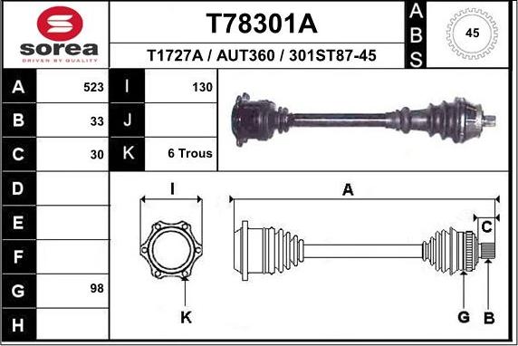 EAI T78301A - Sürücü mili furqanavto.az