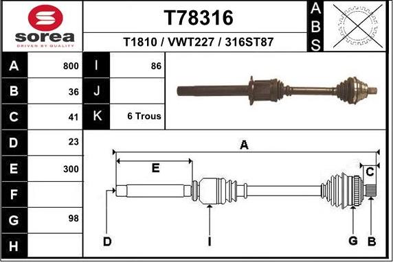 EAI T78316 - Sürücü mili furqanavto.az