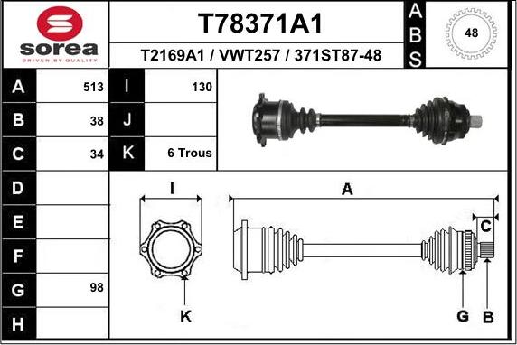 EAI T78371A1 - Sürücü mili furqanavto.az