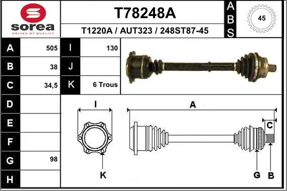 EAI T78248A - Sürücü mili furqanavto.az