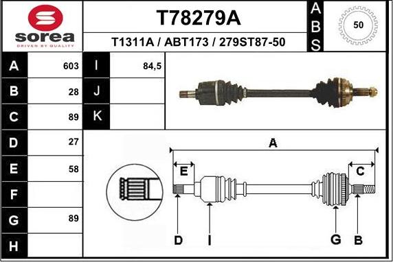 EAI T78279A - Sürücü mili furqanavto.az