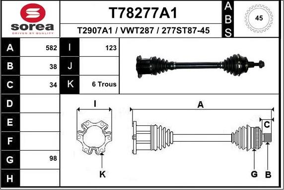 EAI T78277A1 - Sürücü mili furqanavto.az