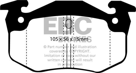 EBC Brakes DP951 - Əyləc altlığı dəsti, əyləc diski furqanavto.az