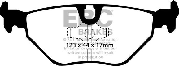 EBC Brakes DP9690 - Əyləc altlığı dəsti, əyləc diski furqanavto.az