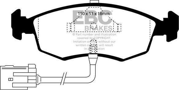 EBC Brakes DP961 - Əyləc altlığı dəsti, əyləc diski furqanavto.az