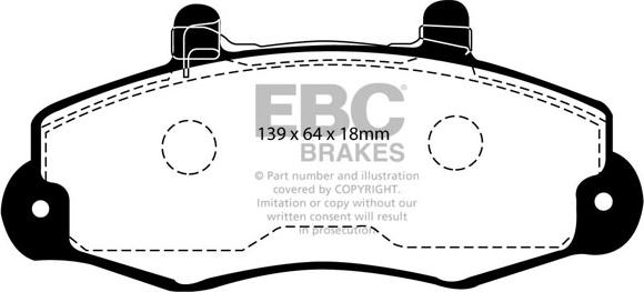 EBC Brakes DP918/2 - Əyləc altlığı dəsti, əyləc diski furqanavto.az