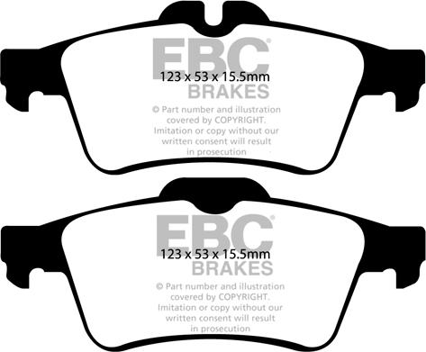 EBC Brakes DP91749 - Əyləc altlığı dəsti, əyləc diski furqanavto.az