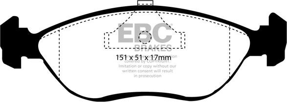 EBC Brakes DP989 - Əyləc altlığı dəsti, əyləc diski furqanavto.az