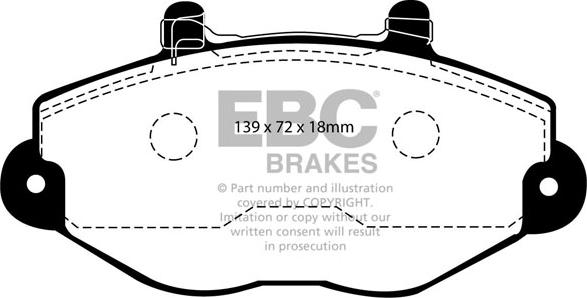 EBC Brakes DP920/2 - Əyləc altlığı dəsti, əyləc diski furqanavto.az