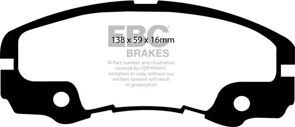 EBC Brakes DP973/2 - Əyləc altlığı dəsti, əyləc diski furqanavto.az