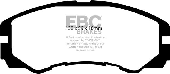 EBC Brakes DP973 - Əyləc altlığı dəsti, əyləc diski furqanavto.az