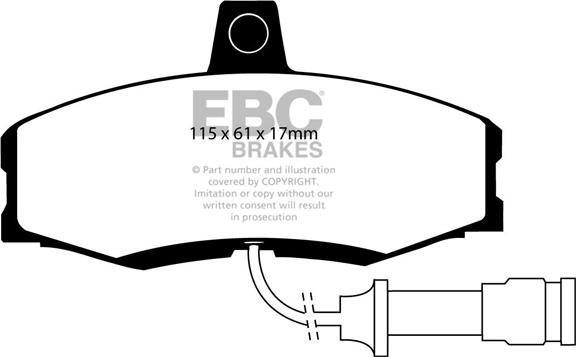 EBC Brakes DP455 - Əyləc altlığı dəsti, əyləc diski furqanavto.az