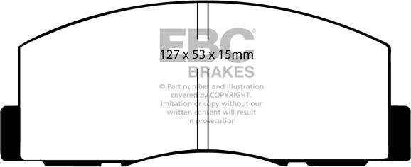 EBC Brakes DP461 - Əyləc altlığı dəsti, əyləc diski furqanavto.az