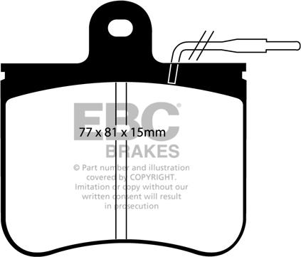 EBC Brakes DP406 - Əyləc altlığı dəsti, əyləc diski furqanavto.az