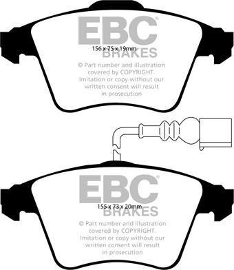 EBC Brakes DP41935R - Əyləc altlığı dəsti, əyləc diski furqanavto.az