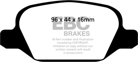 EBC Brakes DP41430R - Əyləc altlığı dəsti, əyləc diski furqanavto.az