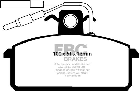 EBC Brakes DP410/2 - Əyləc altlığı dəsti, əyləc diski furqanavto.az