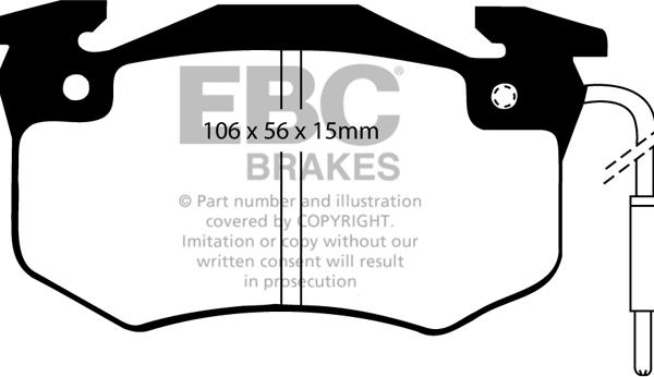 EBC Brakes DP489/2 - Əyləc altlığı dəsti, əyləc diski furqanavto.az