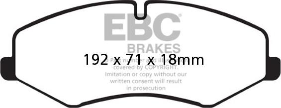 EBC Brakes DP62060 - Əyləc altlığı dəsti, əyləc diski furqanavto.az