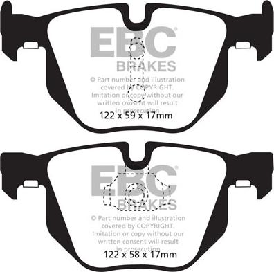 EBC Brakes DP42009R - Əyləc altlığı dəsti, əyləc diski furqanavto.az