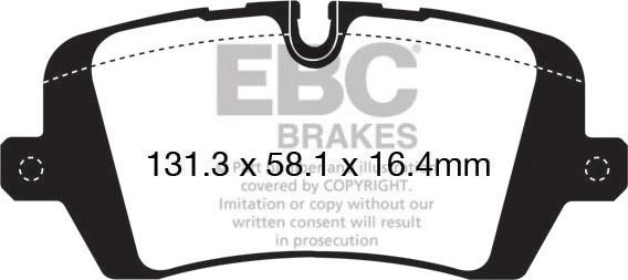 EBC Brakes DP62161 - Əyləc altlığı dəsti, əyləc diski furqanavto.az