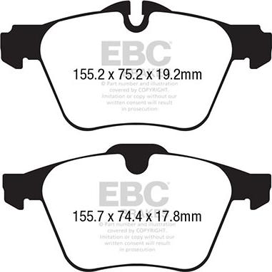 EBC Brakes DP42189R - Əyləc altlığı dəsti, əyləc diski furqanavto.az