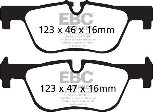 EBC Brakes DP42132R - Əyləc altlığı dəsti, əyləc diski furqanavto.az