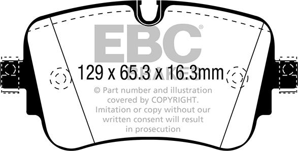 EBC Brakes DP42299R - Əyləc altlığı dəsti, əyləc diski furqanavto.az