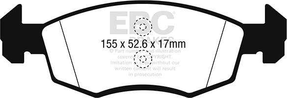 EBC Brakes DP42241R - Əyləc altlığı dəsti, əyləc diski furqanavto.az