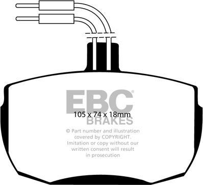 EBC Brakes DP472 - Əyləc altlığı dəsti, əyləc diski furqanavto.az