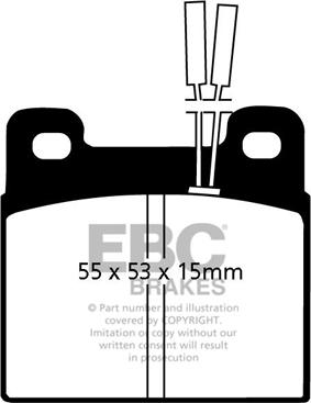 EBC Brakes DP508 - Əyləc altlığı dəsti, əyləc diski furqanavto.az